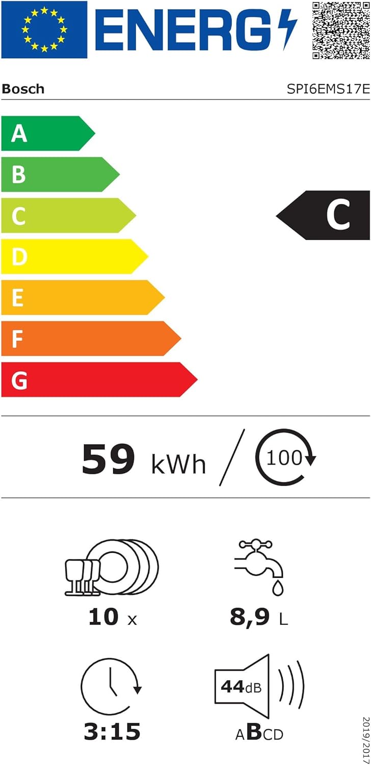 Lavavajillas inteligente Bosch Serie 2 SPV2IKX10E, totalmente integrable, 45 cm de ancho, cesta para cubiertos, secado extra con solo pulsar un botón, InfoLight punto de luz rojo en el suelo, protección AquaStop contra daños por agua, blanco