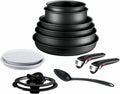 Batería de cocina Tefal Ingenio Eco Resist antiadherente de 13 piezas, inducción, batería de cocina Ingenio Eco Resist de 13 piezas