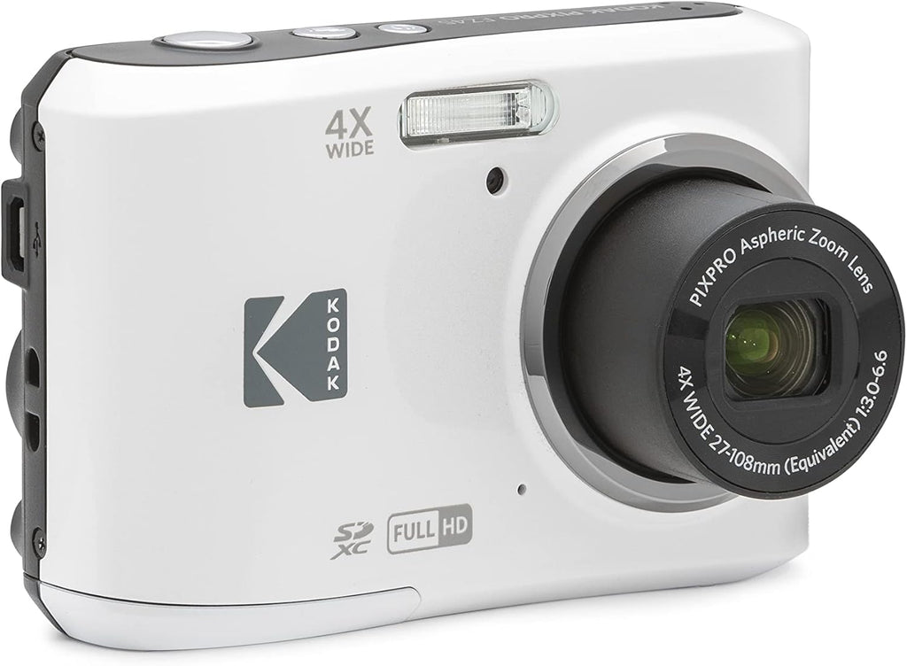 KODAK Pixpro - FZ45 - Cámara digital compacta de 16,44 megapíxeles - Negro - Blanco - 1280 x 720p
