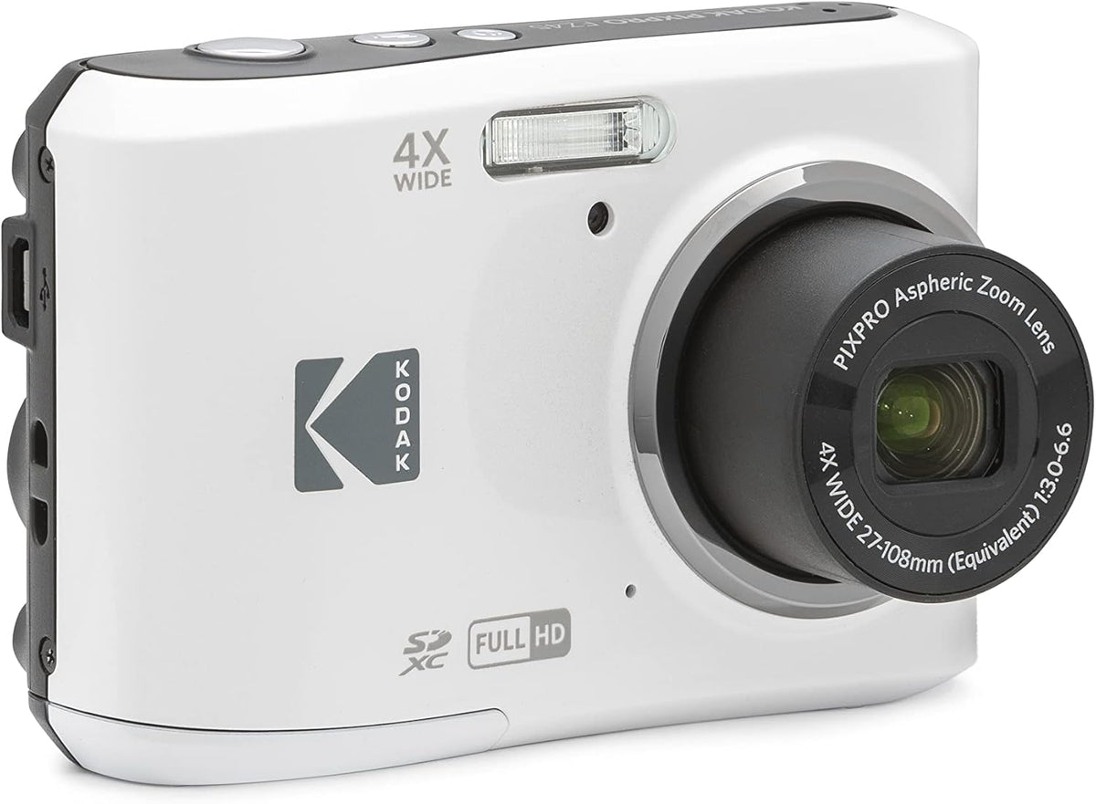 KODAK Pixpro - FZ45 - Cámara digital compacta de 16,44 megapíxeles - Negro - Blanco - 1280 x 720p