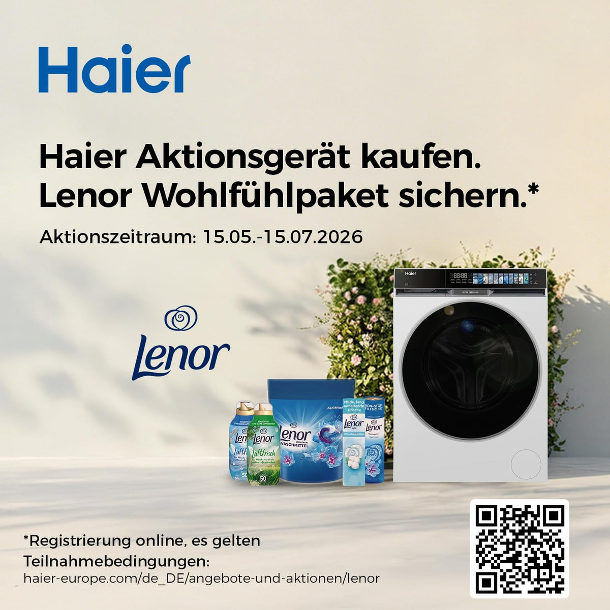 Lavadora Haier MultiWash 10+1+1kg I 3 tambores I Clase energética A, 1400 rpm, motor inverter, programa automático, higiene UV, dosificación automática, Aquastop I HAMQD 410CBL9GN-84