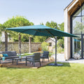 Sombrilla de brazo lateral rectangular inclinable Éléa pizarra 4 x 3 m - aluminio, poliéster Hespéride