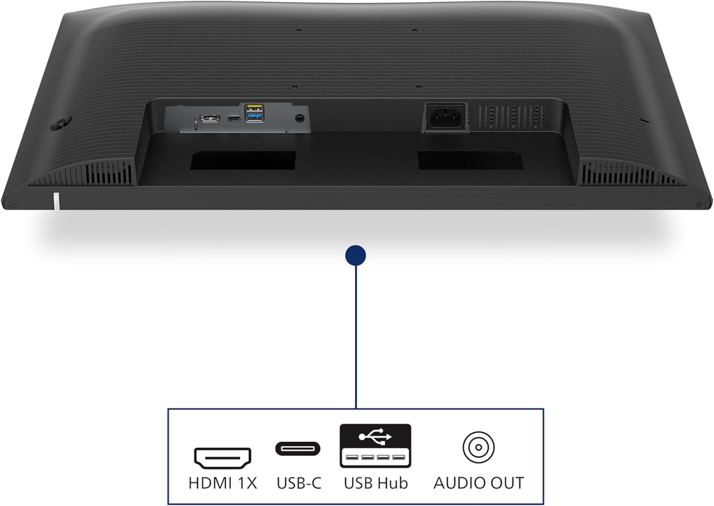 Philips 27E1N1600AM - Monitor Quad HD de 27 pulgadas, altavoces, altura ajustable (2560x1440, 100Hz, HDMI 1.4, USB-C (65W PD), concentrador USB) Negro