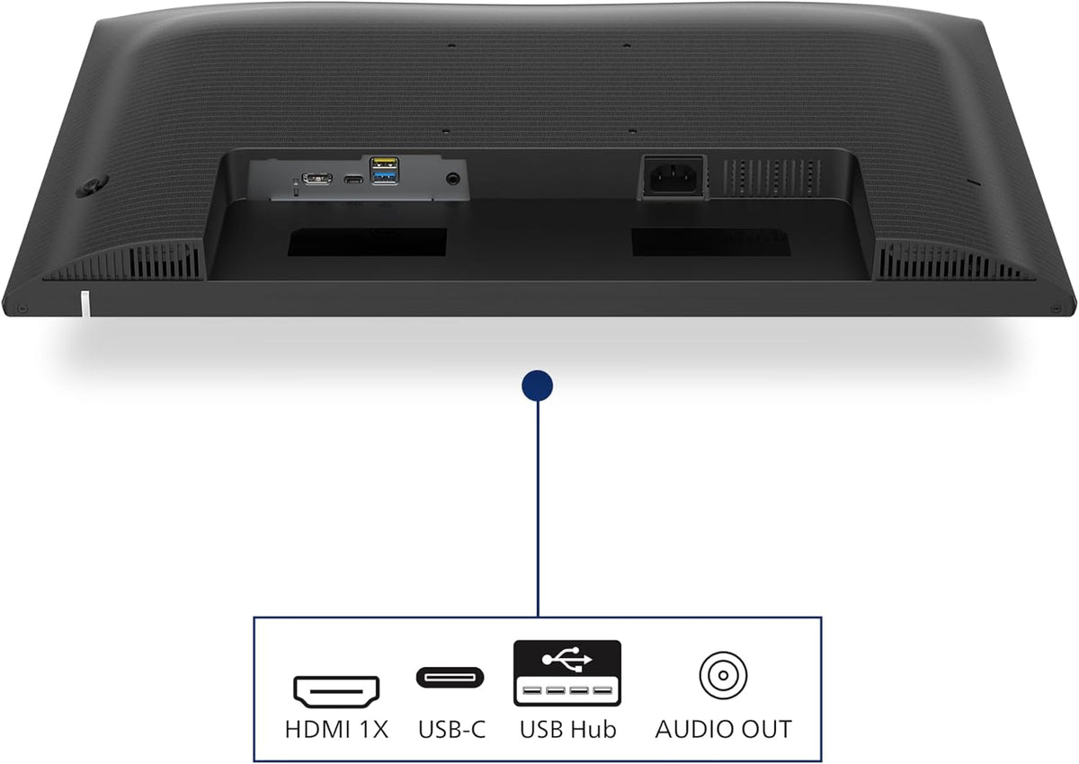 Philips 27E1N1600AM - Monitor Quad HD de 27 pulgadas, altavoces, altura ajustable (2560x1440, 100Hz, HDMI 1.4, USB-C (65W PD), concentrador USB) Negro