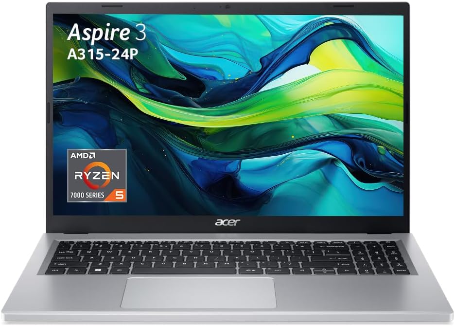 Acer Aspire 3 A315-24P-R6TR, Ordenador portátil 15,6'' Full HD (AMD Ryzen 5 7520U, 16 GB RAM, 512 GB SSD, AMD Radeon Graphics, Windows 11), portátil gris, teclado AZERTY (francés)