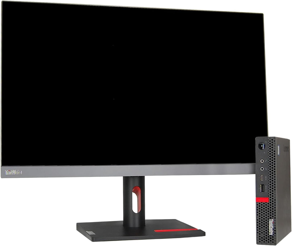 Kit Lenovo All In One, monitor pantalla 24" Full HD LED + PC de escritorio Tiny, procesador i5-8400T, memoria RAM 16 GB DDR4, disco 512 GB, Windows 11 Pro (reacondicionado)