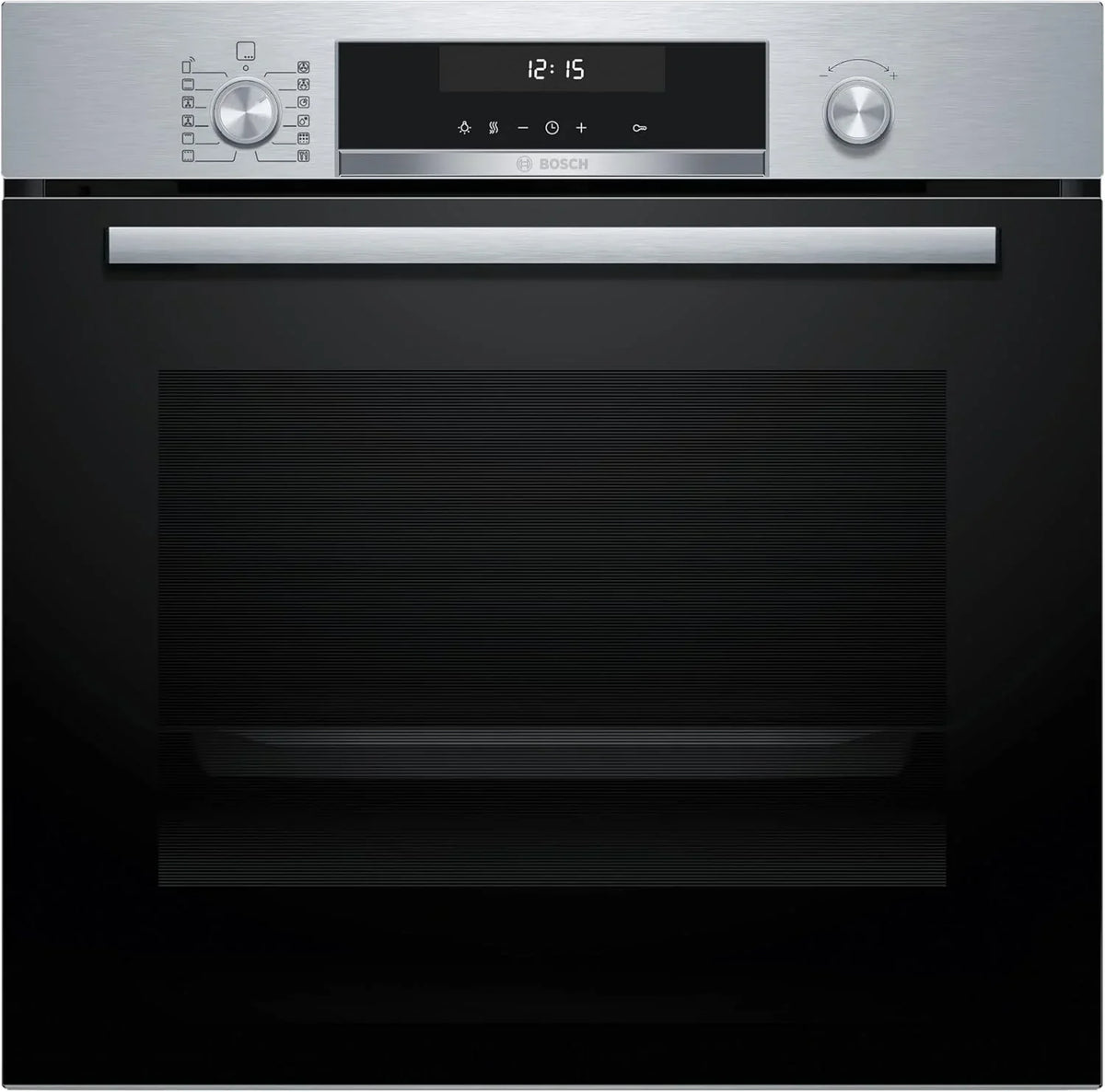 Bosch - Horno multifunción pirolítico, 60 cm de ancho, Serie 6, Home Connect, aire caliente 3D, autolimpieza, mandos ocultables, negro, HBG578ES7