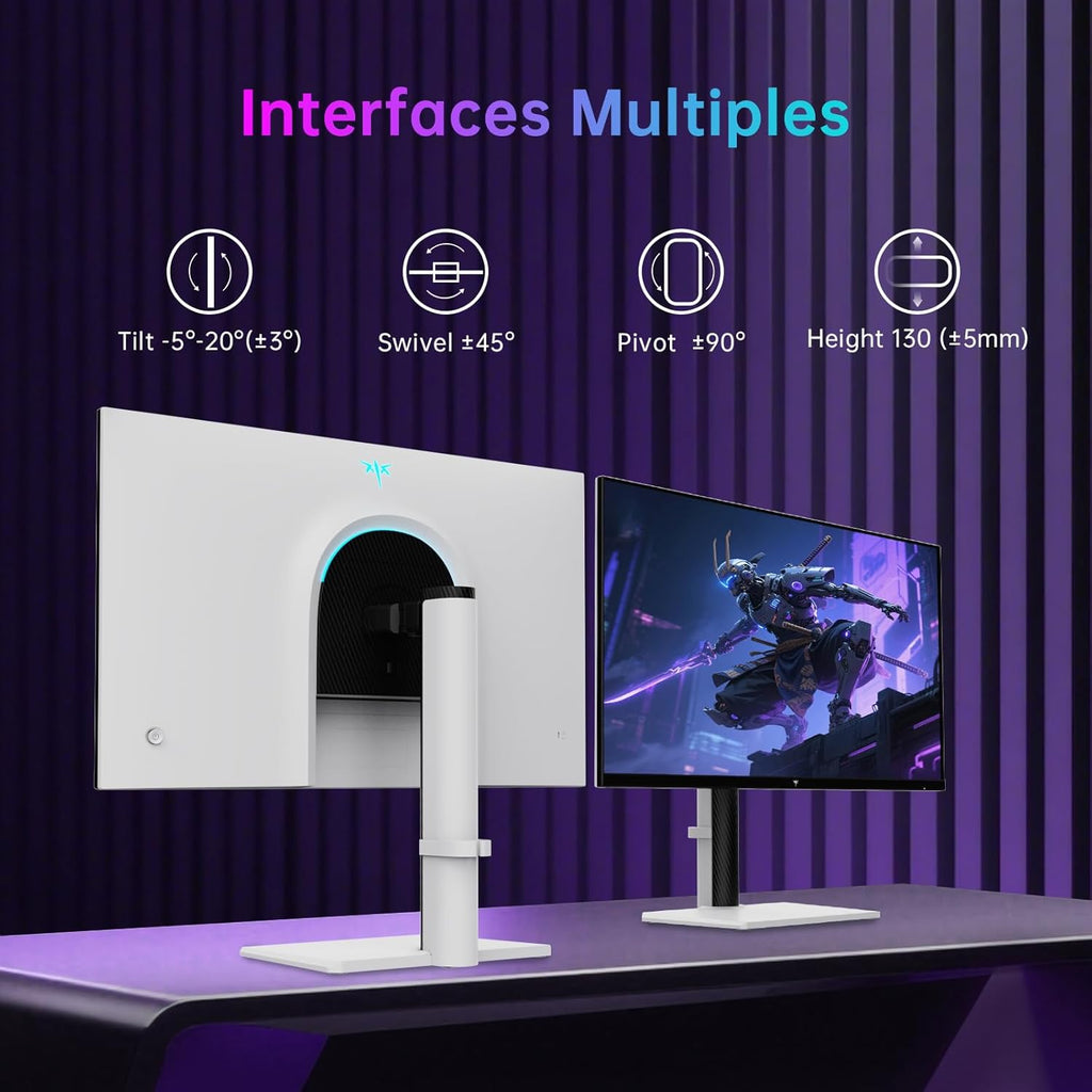 Monitor Gaming KTC 4K de 27 pulgadas, modo dual 4K@160Hz / FHD@320Hz con cambio fluido, panel IPS rápido, 1ms, HDR400, Adaptive Sync, 125% sRGB, 97% DCI-P3, ΔE