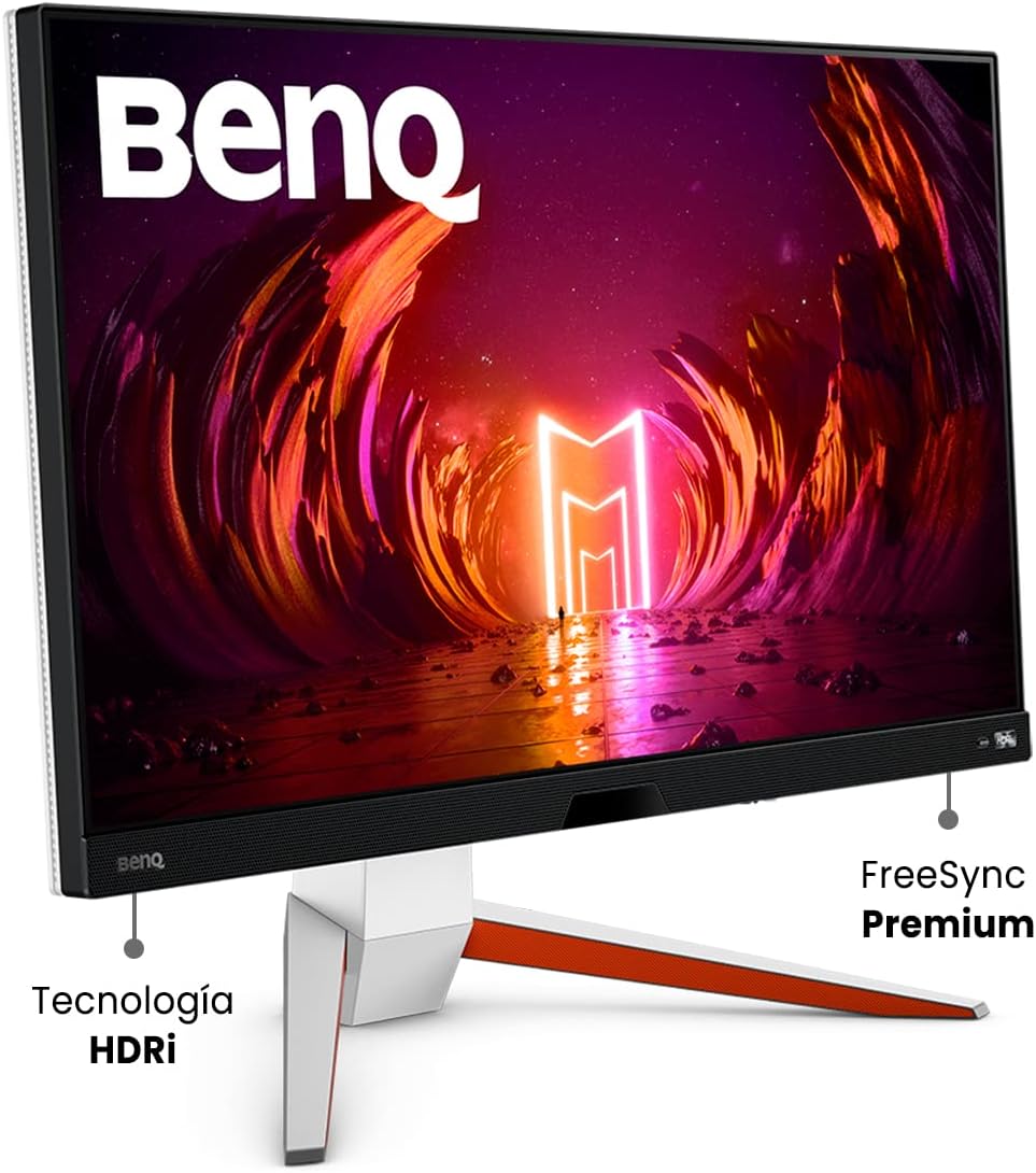 Monitor Gaming BenQ MOBIUZ EX2710U 4K (27 pulgadas, IPS, 144 Hz, 1 ms, HDR 600, HDMI 2.1, ancho de banda completo de 48 Gbps, compatible con VRR para PS5, control remoto)