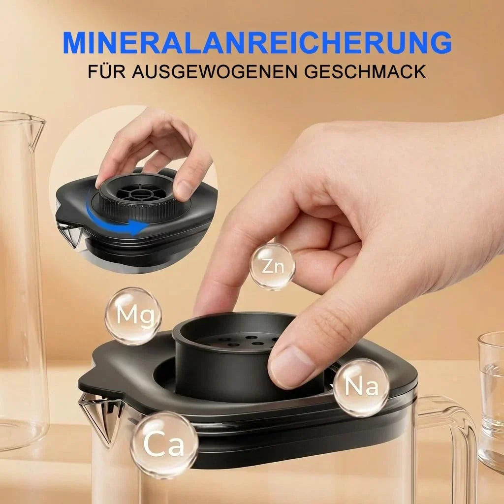 Filtro de agua de mesa Ecoviva UV RO de 8 etapas con dispensador de agua caliente y monitor TDS, sin instalación, para oficina, camping y hogar