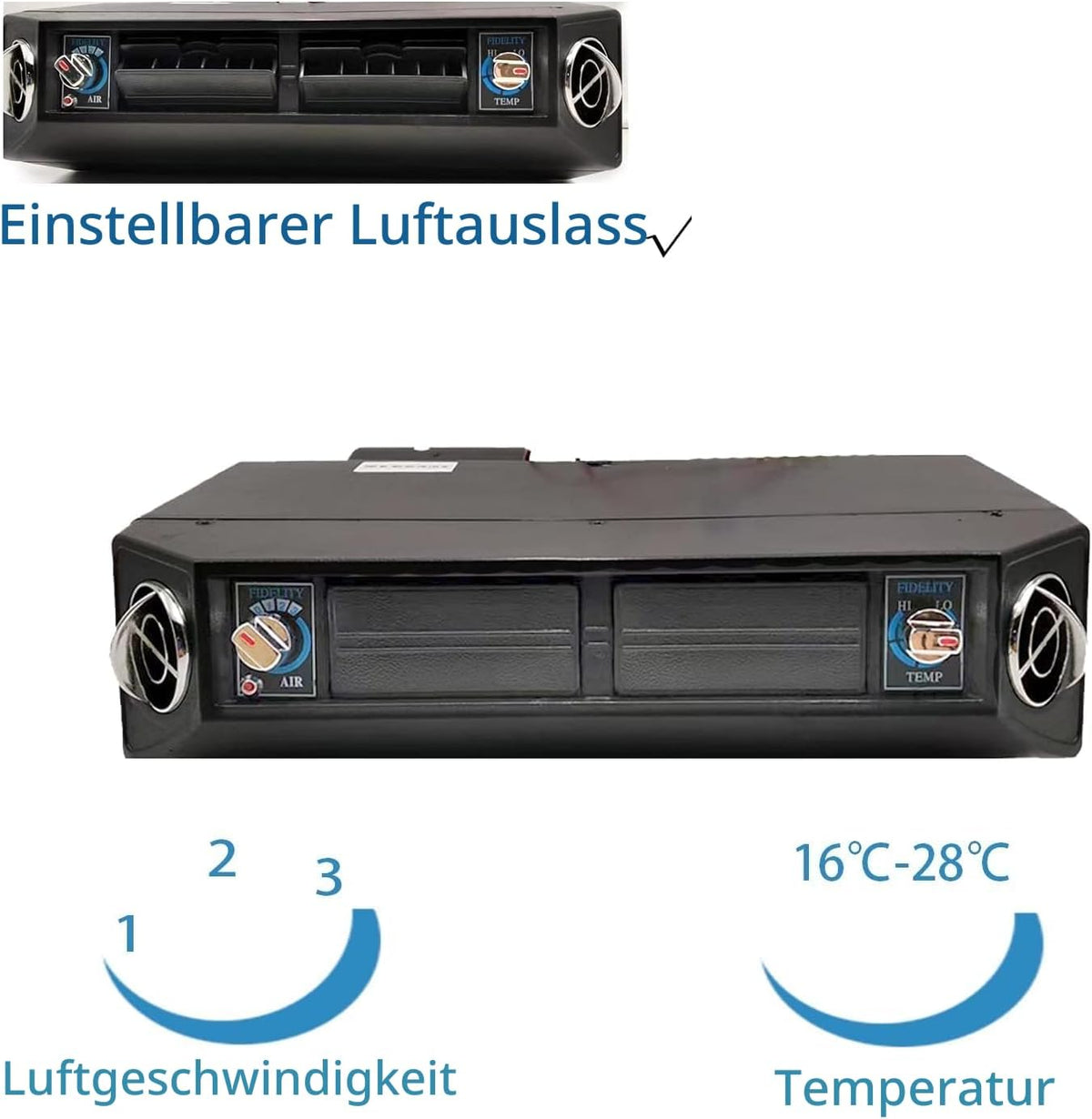 Aire acondicionado eléctrico de 12 V, kit de aire acondicionado bajo el tablero, sistema universal de 12 voltios, apto para furgoneta, coche, autocaravana, camión, barco, autobús (solo refrigeración)