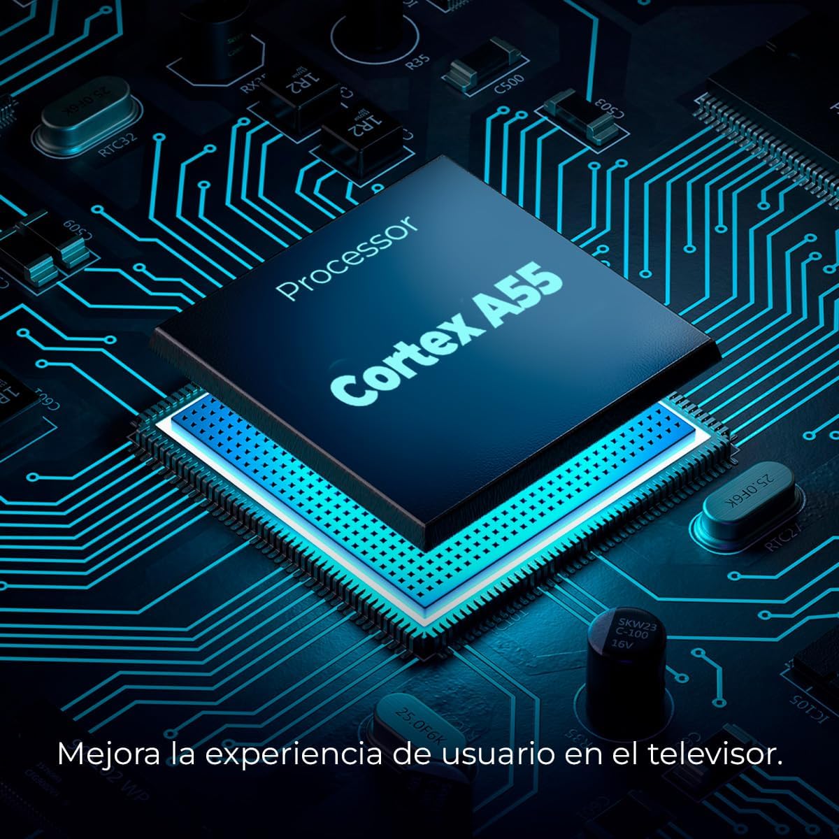 Smart TV Cecotec, televisor LED de 32 pulgadas, resolución HD, serie A4 ALH40032S. Sistema operativo Google TV, Dolby Audio, HDR10, 16 GB de ROM, Bluetooth, Asistente de voz de Google y Chromecast.