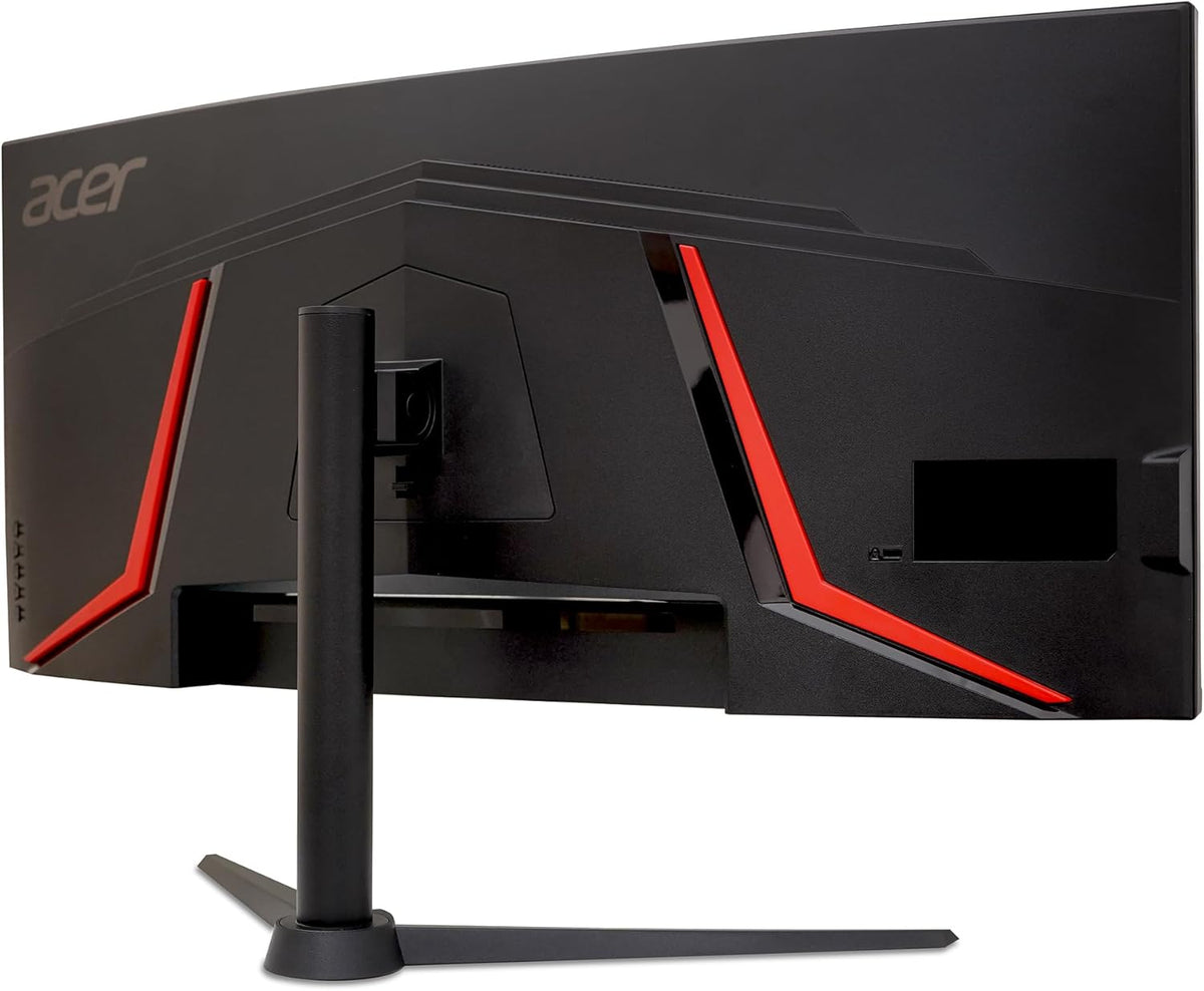 Acer Nitro XZ342CUV3, Monitor Gaming Curvo 34" UltraWide QHD, 180Hz (Curva 1500R, 3440x1440, 21:9, Freesync Premium, 1ms (VRB), 400Nits, 2xHDMI 2.0/1xDP 1.4) Monitor curvo para PC, Base Ajustable, Negro