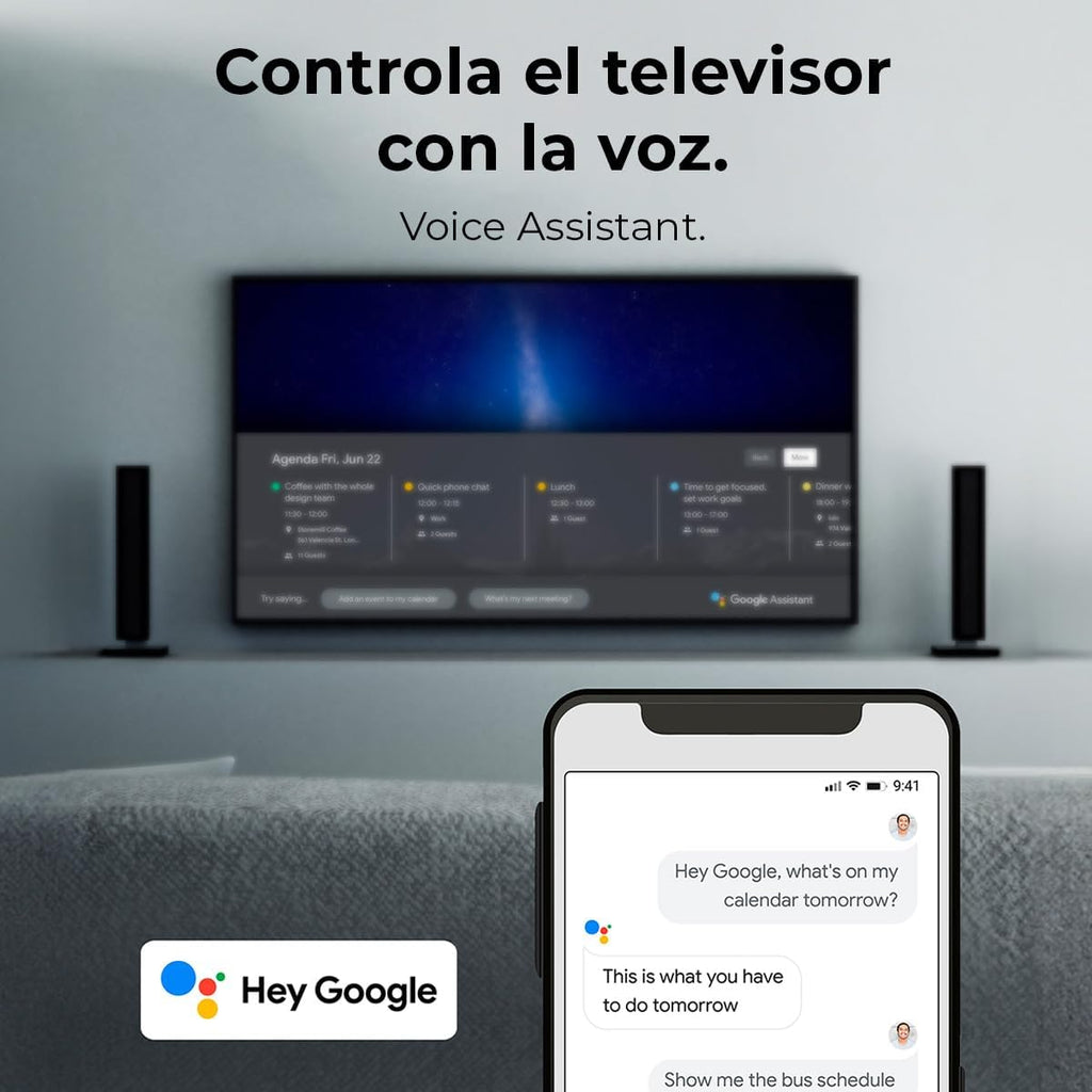 Smart TV Cecotec, televisor LED de 32 pulgadas, resolución HD, serie A4 ALH40032S. Sistema operativo Google TV, Dolby Audio, HDR10, 16 GB de ROM, Bluetooth, Asistente de voz de Google y Chromecast.