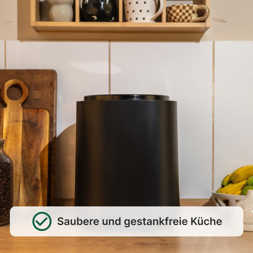 Compostador eléctrico de cocina 4L | Transforma tus residuos en abono con un clic | Compostador eléctrico WeEarth (Negro)