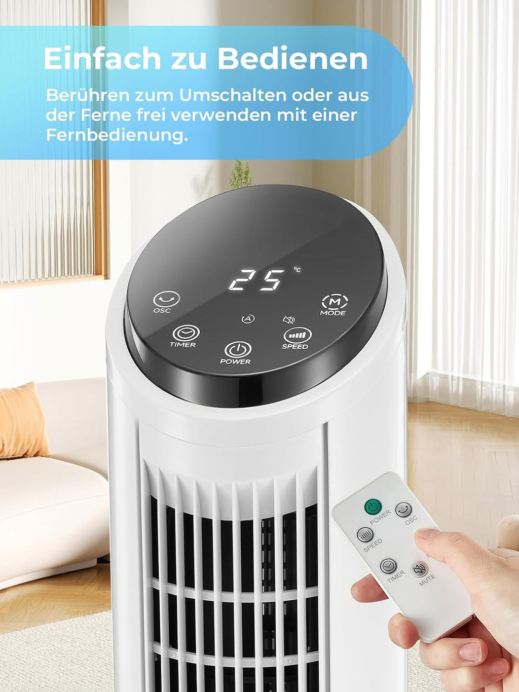 Ventilador de torre muy silencioso (