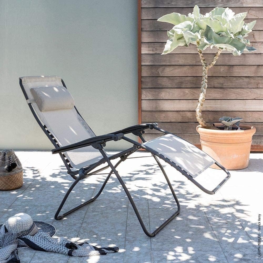 Tumbona relax Lafuma, plegable y ajustable, RSXA Clip, Batyline, color: Seigle, LFM2035-8548