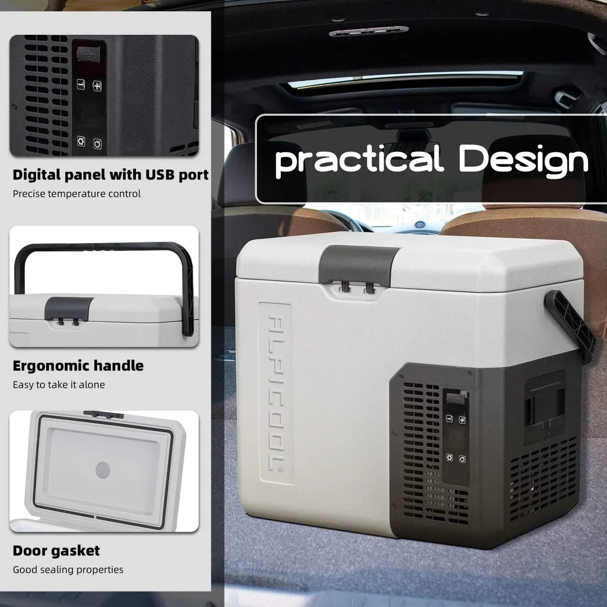 Nevera portátil de compresor 18L 12V, mininevera con función de congelación -20°C, modelo P18 para coche, camión, barco y autocaravana