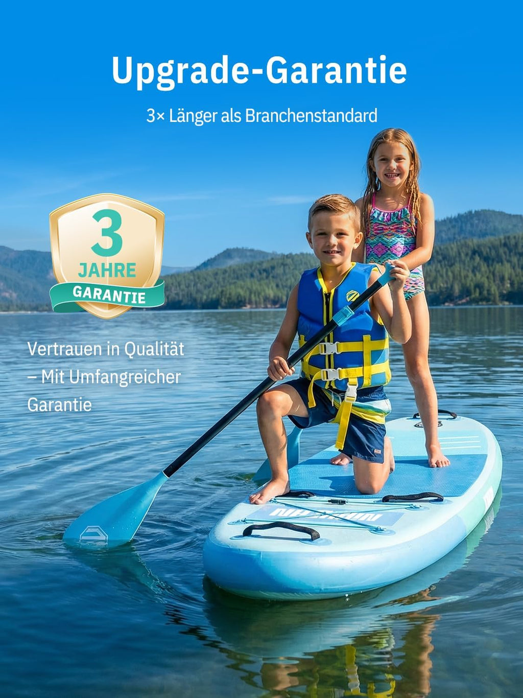 Tabla de paddle surf Niphean con asiento, tabla SUP (ultraligera) para mujeres, tabla de paddle surf con aleta StabilTrac de +30% de estabilidad, tabla de paddle inflable antideslizante para yoga y apta para mascotas