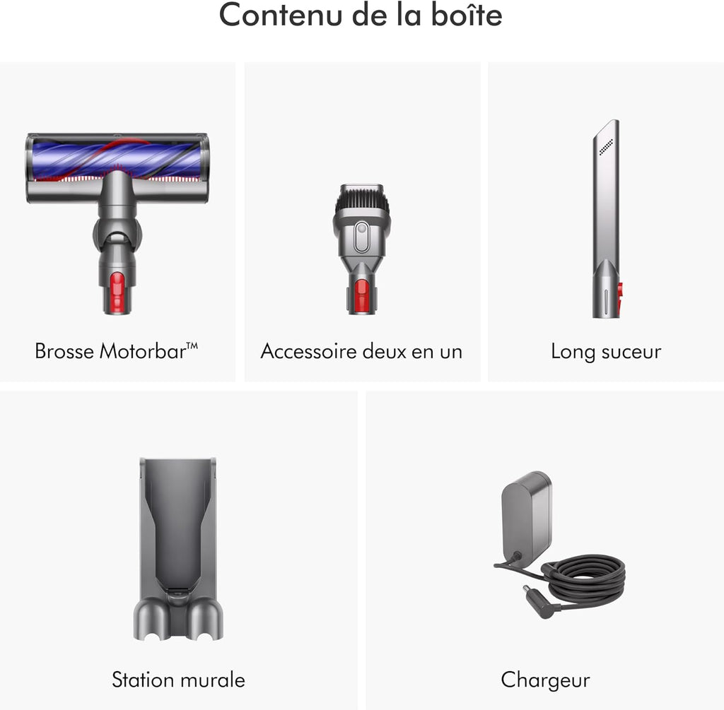 Aspiradora inalámbrica Dyson V8 Advanced, 130 AW, hasta 40 minutos de autonomía, cepillo Motorbar antienredos, elimina el pelo de mascotas, aspiradora de mano y suelo