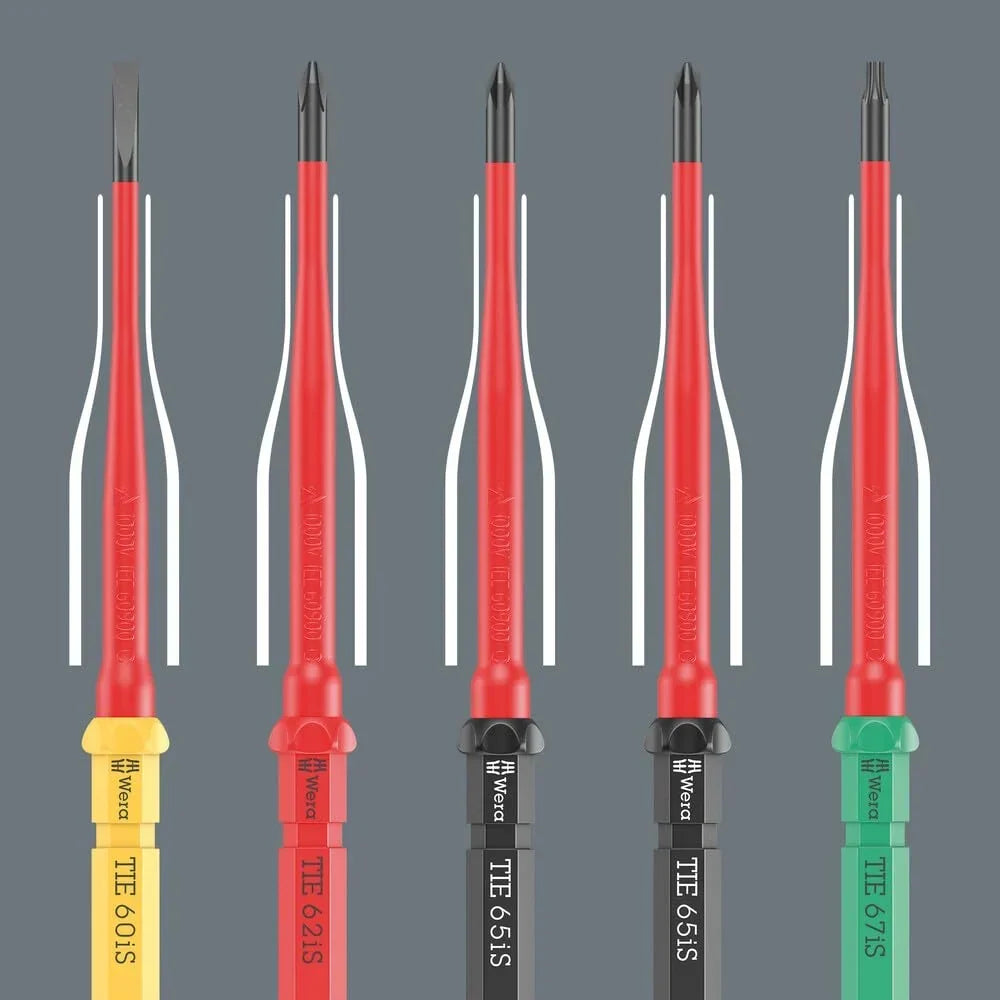 Juego de destornilladores para cuadros eléctricos Wera 05006633001 Kraftform Kompakt VDE con aislamiento y limitador de par Safe-Torque Speed, 23 piezas