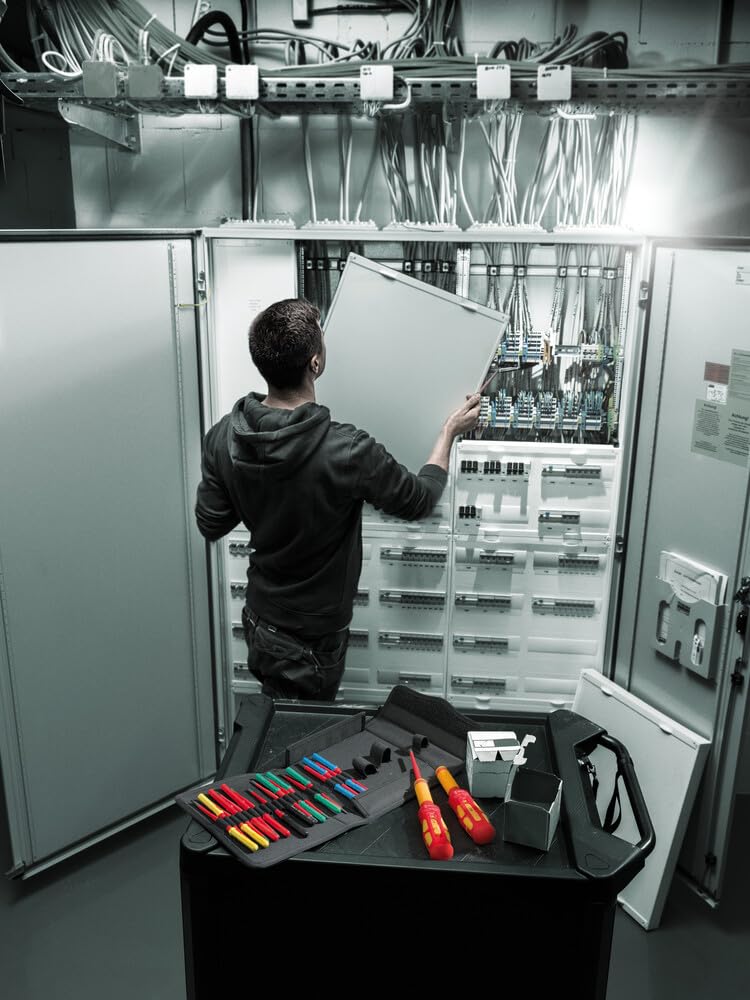 Juego de destornilladores para cuadros eléctricos Wera 05006633001 Kraftform Kompakt VDE con aislamiento y limitador de par Safe-Torque Speed, 23 piezas