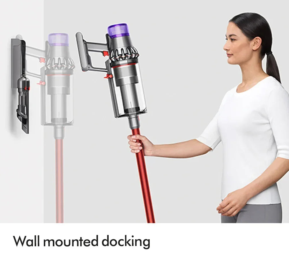 Aspiradora escoba inalámbrica Dyson V11 Extra 2026 – Hasta 60 minutos de autonomía – Acabado en níquel y rojo