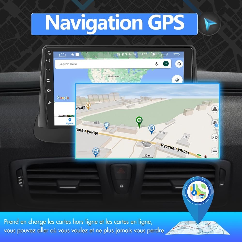 AWESAFE Autorradio Android 13 para Renault Megane 3 Fluence Samsung SM3 2008-2014, pantalla táctil de 9", WiFi, CarPlay y Android Auto, 2GB RAM + 64GB ROM, Bluetooth, GPS, FM/AM, DSP