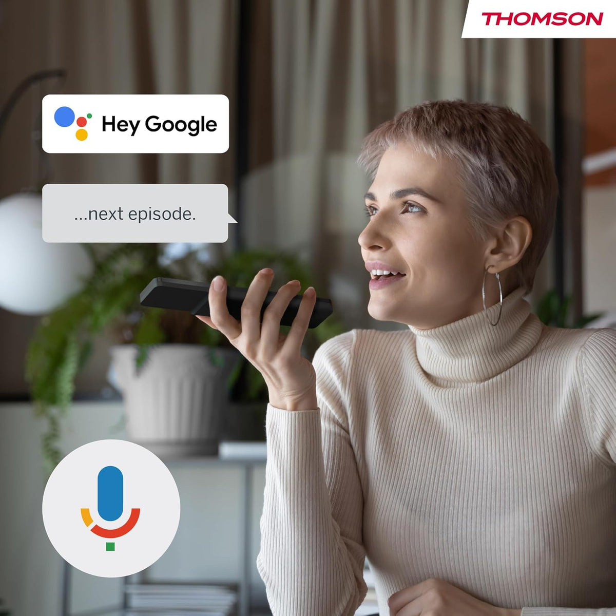 THOMSON Smart TV Android QLED de 43 pulgadas (109 cm), Google Assistant, Wi-Fi, Dolby Digital, Bluetooth, triple sintonizador (cable/satélite/antena), HDMI, CI+, panel A+ – 43QA2S13