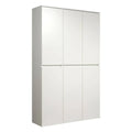 Armario multiusos Nevada 213215701 111 x 191 x 34 cm, 6 puertas, 12 estantes con barra para colgar ropa