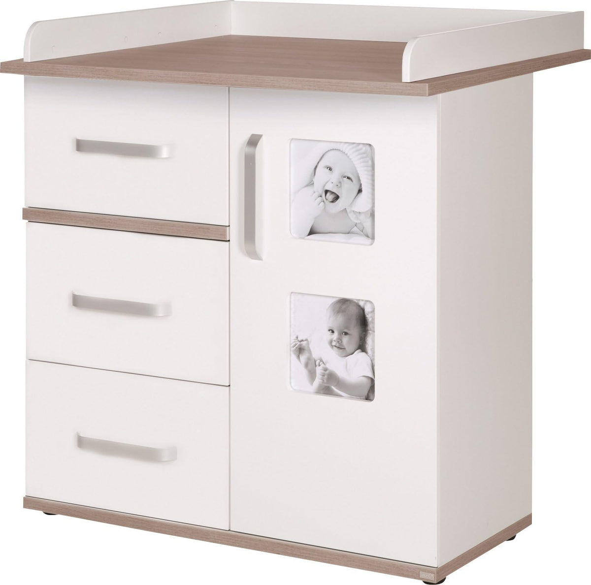 Set de muebles infantiles roba 'Pia', 3 piezas, incluye cuna 70x140 cm, cómoda cambiador, armario, blanco