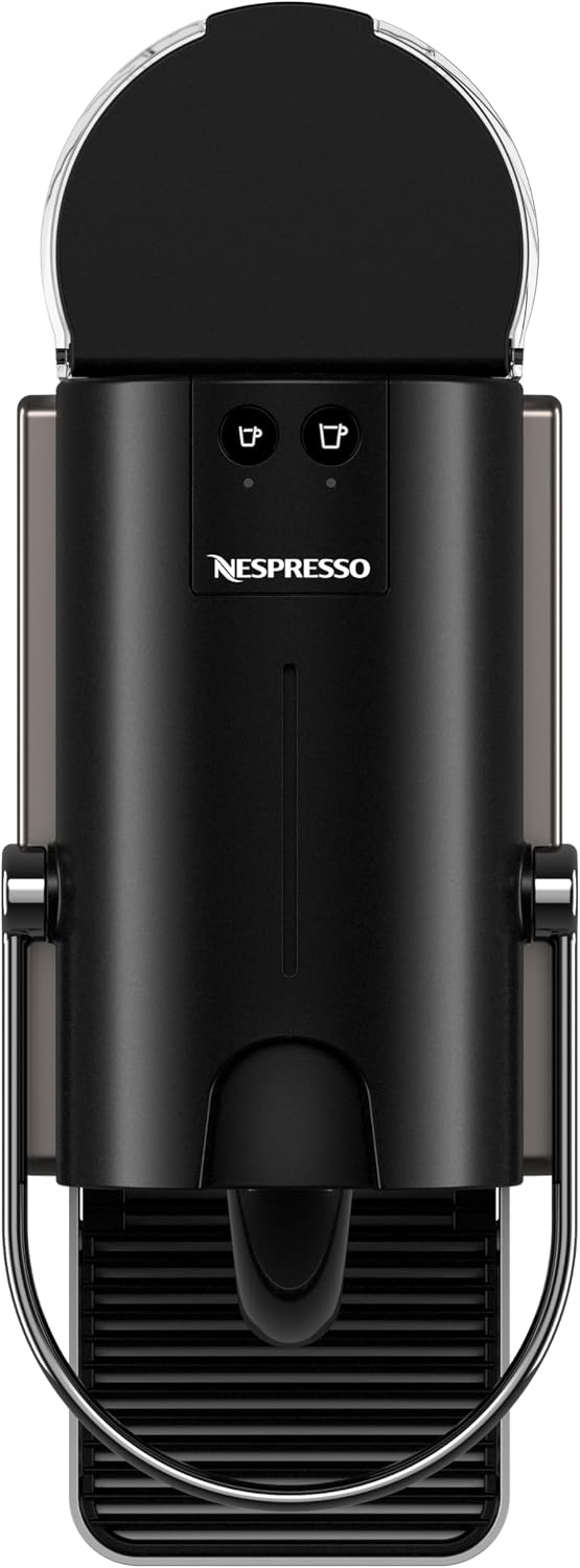 Cafetera de cápsulas Nespresso KRUPS Pixie Titan Original, diseño compacto, 25 segundos de tiempo de calentamiento, 2 tamaños de taza, apagado automático, 19 bares de presión, cafetera XN306TK