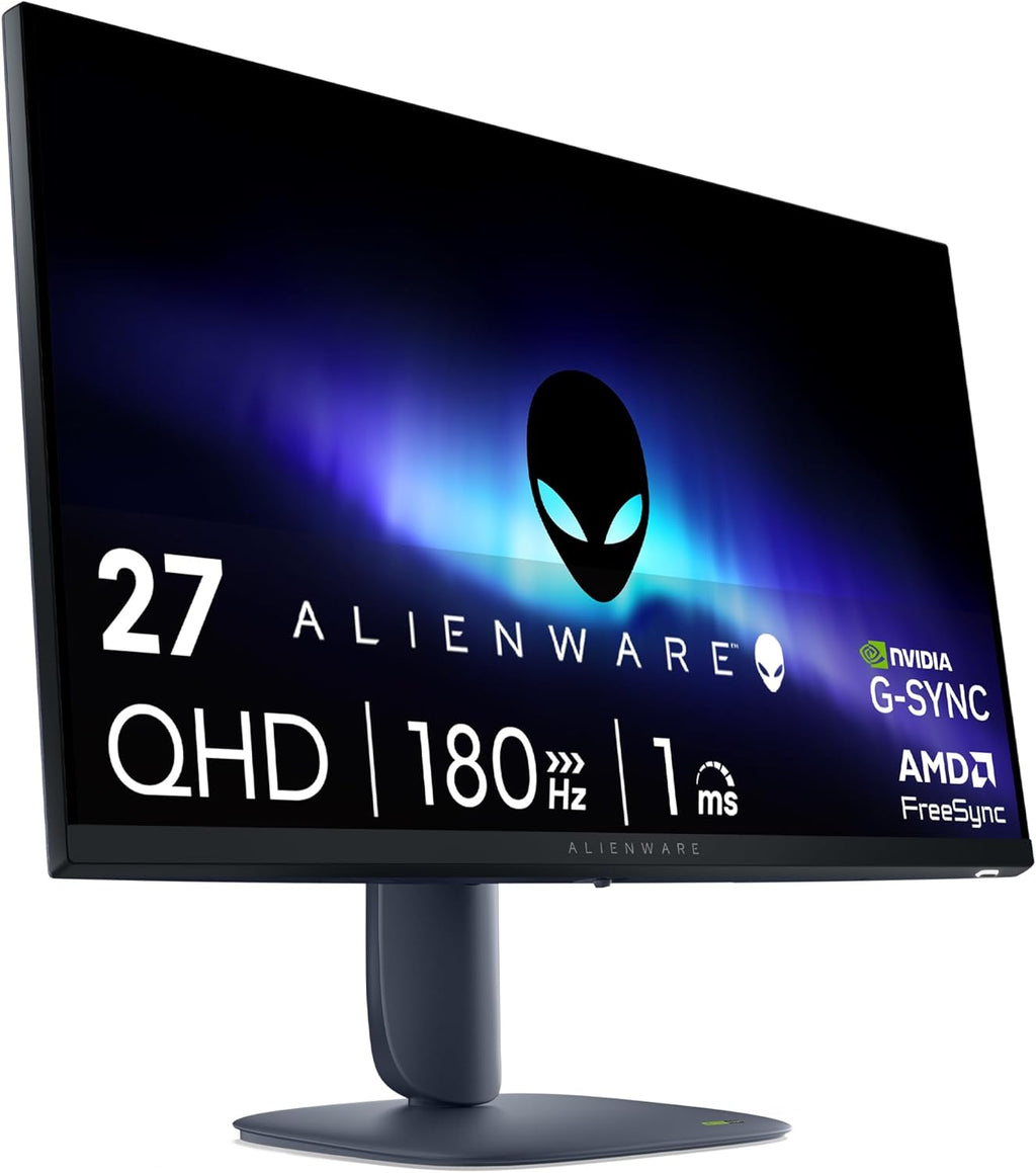 Monitor Gaming Alienware 27 - AW2725DM, QHD (2560x1440), 180Hz, Fast IPS, 1ms, Compatible con NVIDIA G-Sync, AMD FreeSync, 95% DCI-P3, HDR400, DisplayPort, 2 HDMI, 3 USB, 3 años de garantía