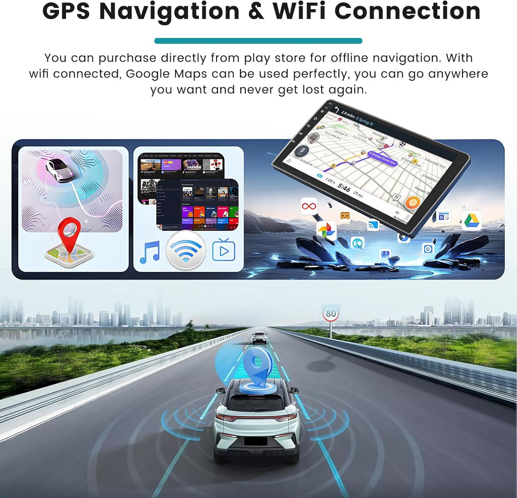 Hikity Autoradio 2+64G para Renault Clio 3 2005-2014 con Carplay Android Auto, pantalla táctil de 9 pulgadas Android 15, radio con Mirror Link, FM/RDS, EQ, WiFi, Bluetooth, GPS, SWC y cámara