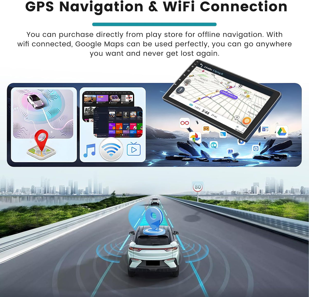 Hikity Autoradio 2+64G para Renault Clio 3 2005-2014 con Carplay Android Auto, pantalla táctil de 9 pulgadas Android 15, radio con Mirror Link, FM/RDS, EQ, WiFi, Bluetooth, GPS, SWC y cámara