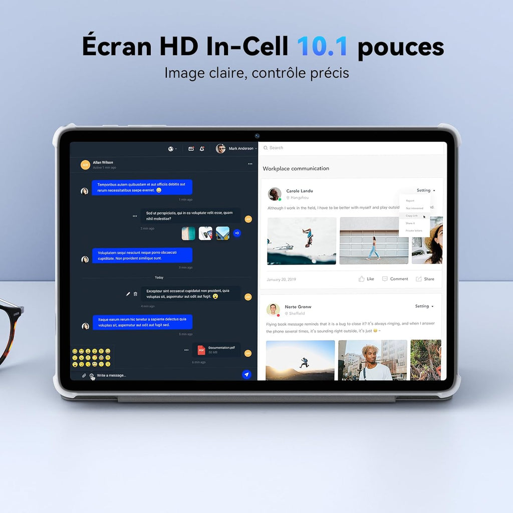 Tableta modelo 2026 de 10 pulgadas con lápiz óptico, Android 15, ultra eficiente - Teclado y ratón incluidos - Tabletas Android con IA Gemini, procesador, 8 GB de RAM + 256 GB de ROM, Widevine L1, 5 años de garantía