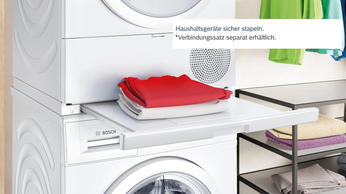 Bosch WQB245B40, Stiftung Warentest BIEN (2,5), Secadora con bomba de calor inteligente Serie 8, 9 kg, secado controlado por sensores AutoDry, programa automático SmartDry, pantalla LED, condensador autolimpiante