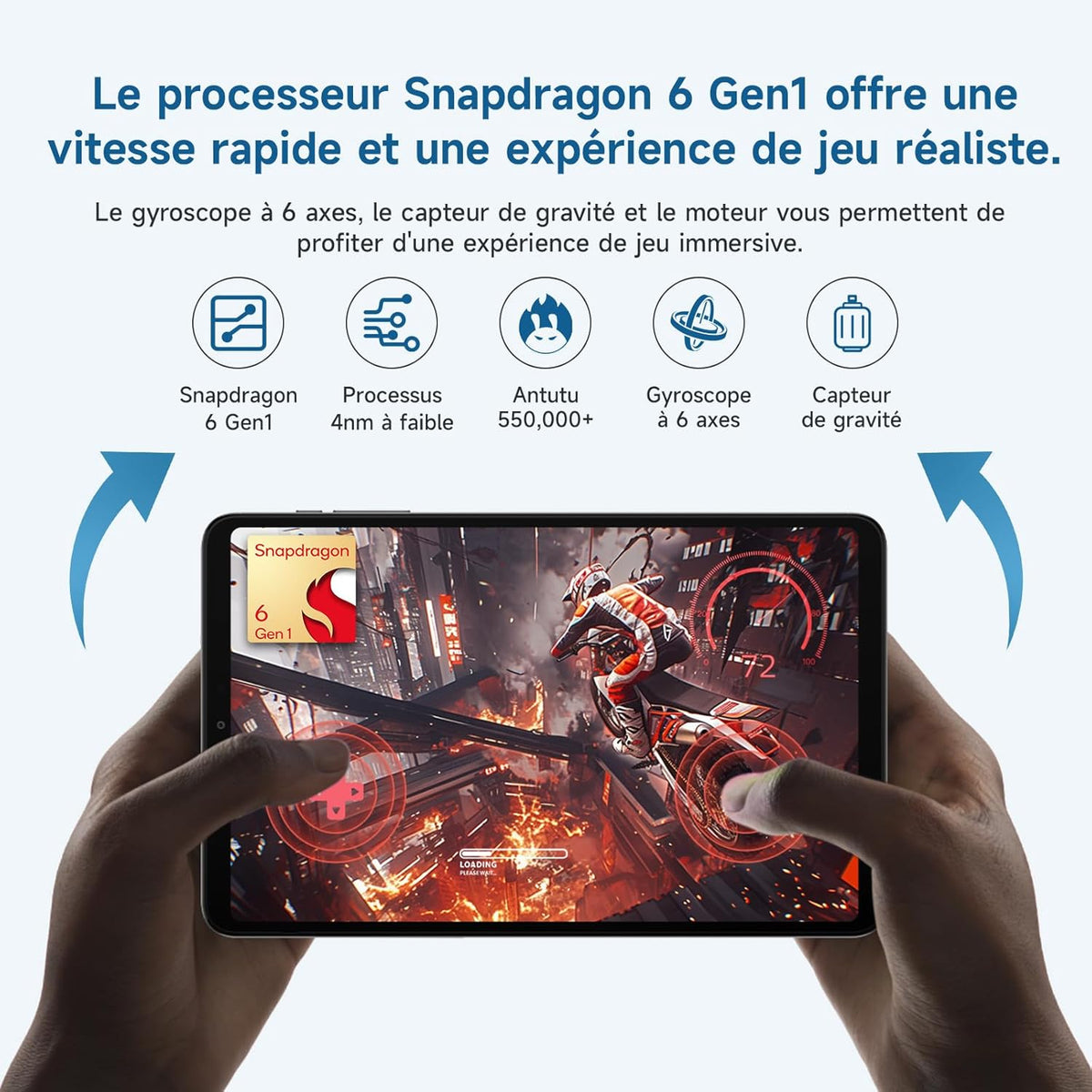 ALLDOCUBE iPlay60 Mini Turbo - Tablette 8.4": Pantalla FHD 2K | Snapdragon 6 Gen1 | Android 14 | 16+128GB | Widevine L1 | Tablet Android 14 para Streaming y Juegos | WiFi