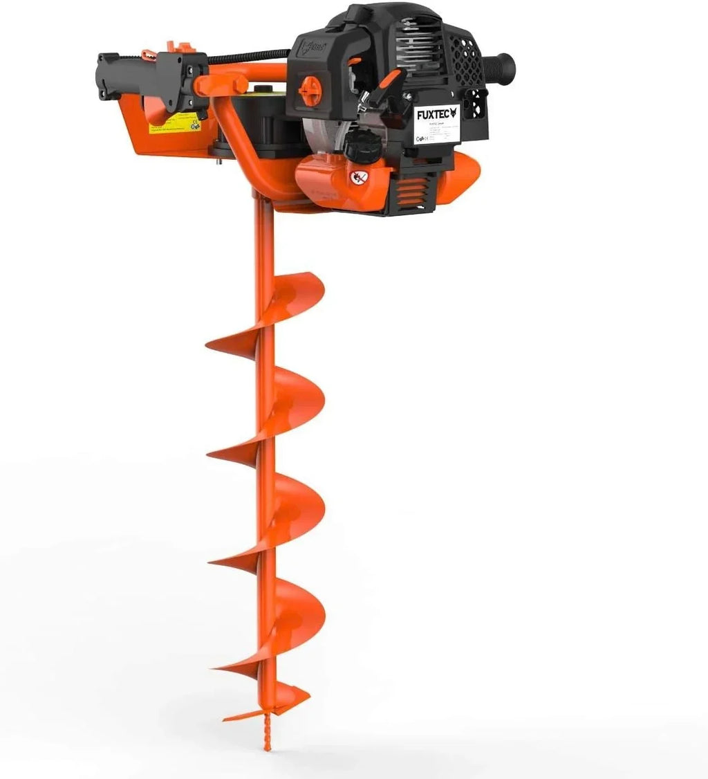 Ahoyadora de gasolina FX-EB152 52cc 3 CV con brocas de 100, 150 y 200 mm, ahoyadora para postes