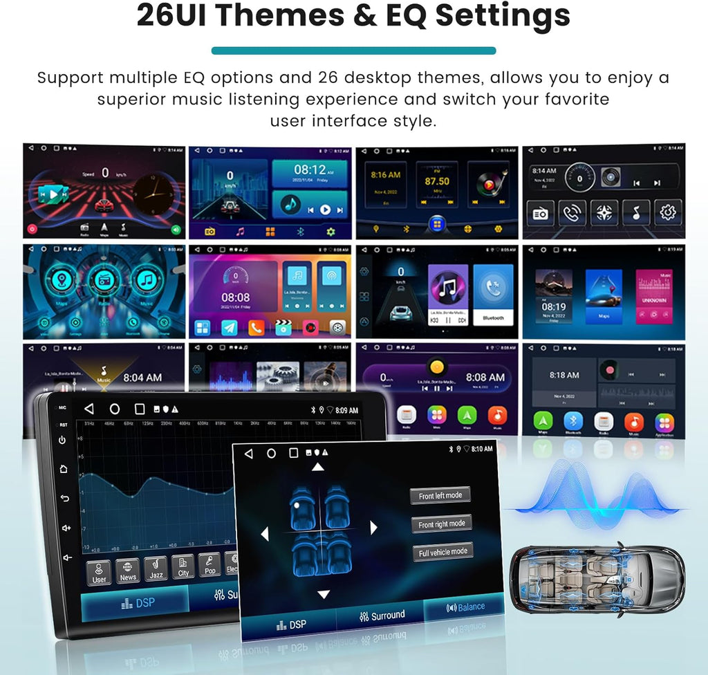 Hikity Autoradio 2+64G para Renault Clio 3 2005-2014 con Carplay Android Auto, pantalla táctil de 9 pulgadas Android 15, radio con Mirror Link, FM/RDS, EQ, WiFi, Bluetooth, GPS, SWC y cámara