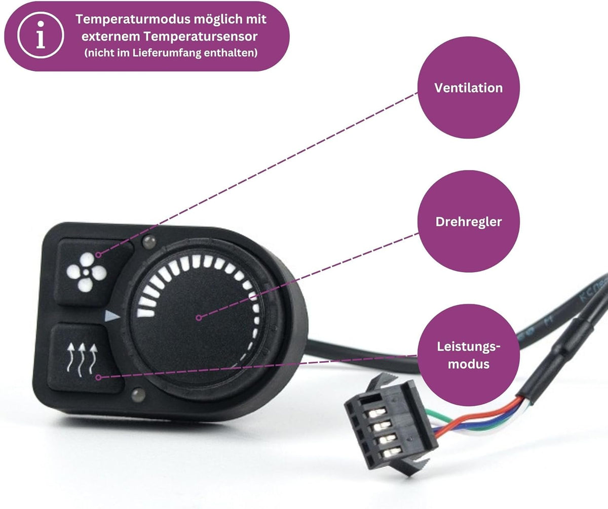 Autoterm Air 4D 4 kW 12 V Calefactor auxiliar diésel con panel de control PU-5 y bomba de combustible silenciosa para coche, camión, autocaravana, barco