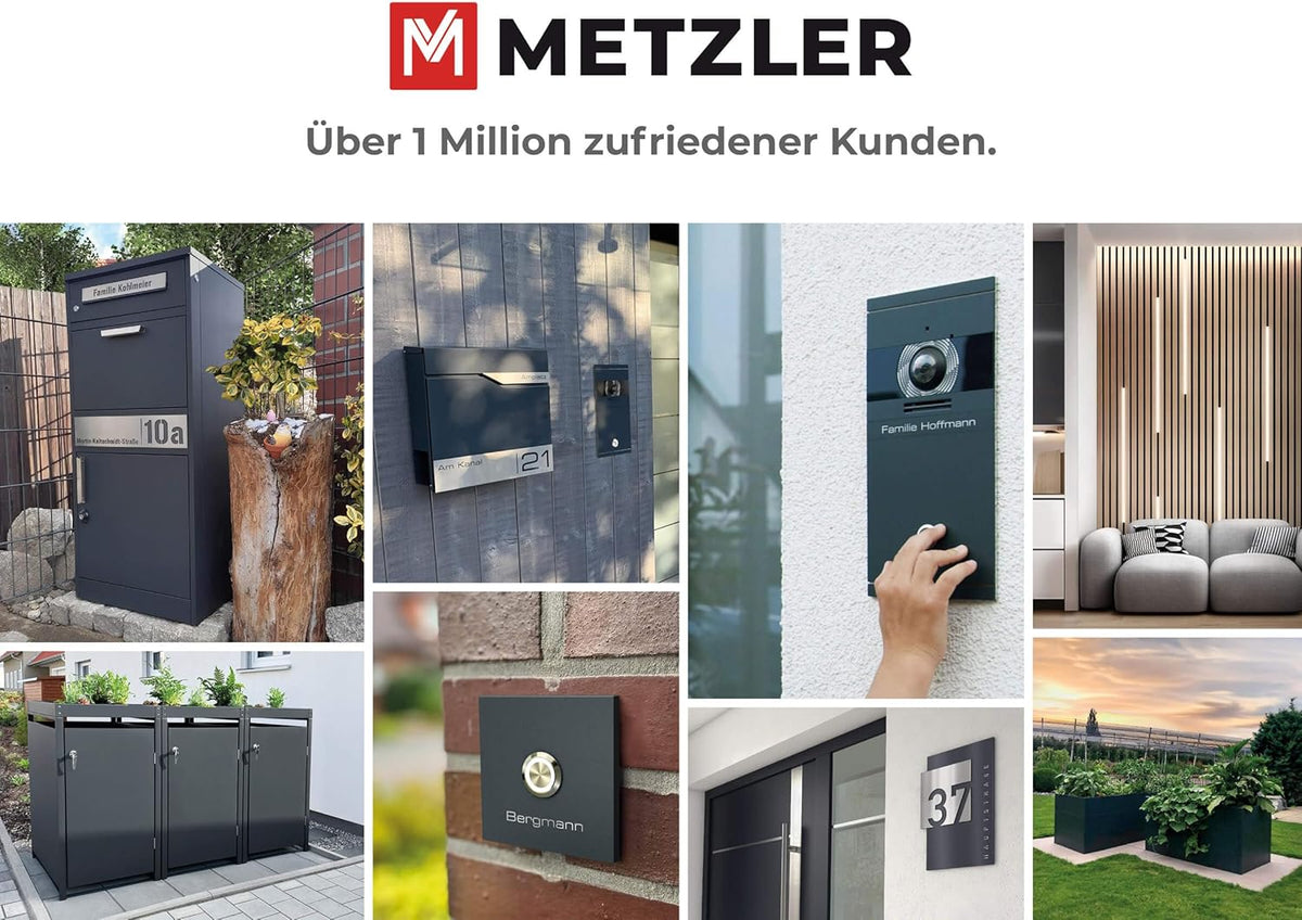Cubitera para basura Metzler en antracita y aspecto de madera, para 2 cubos de 240 L, revestimiento para 2 cubos, acero con recubrimiento en polvo resistente a la intemperie con tapa automática, bloqueable, caja para jardín y basura