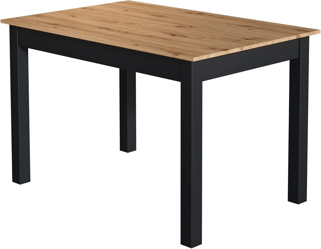 Newfurn Mesa de comedor de roble silvestre, mesa de cocina, mesa de comedor II 120x76,5x70 cm (ancho x alto x profundidad)