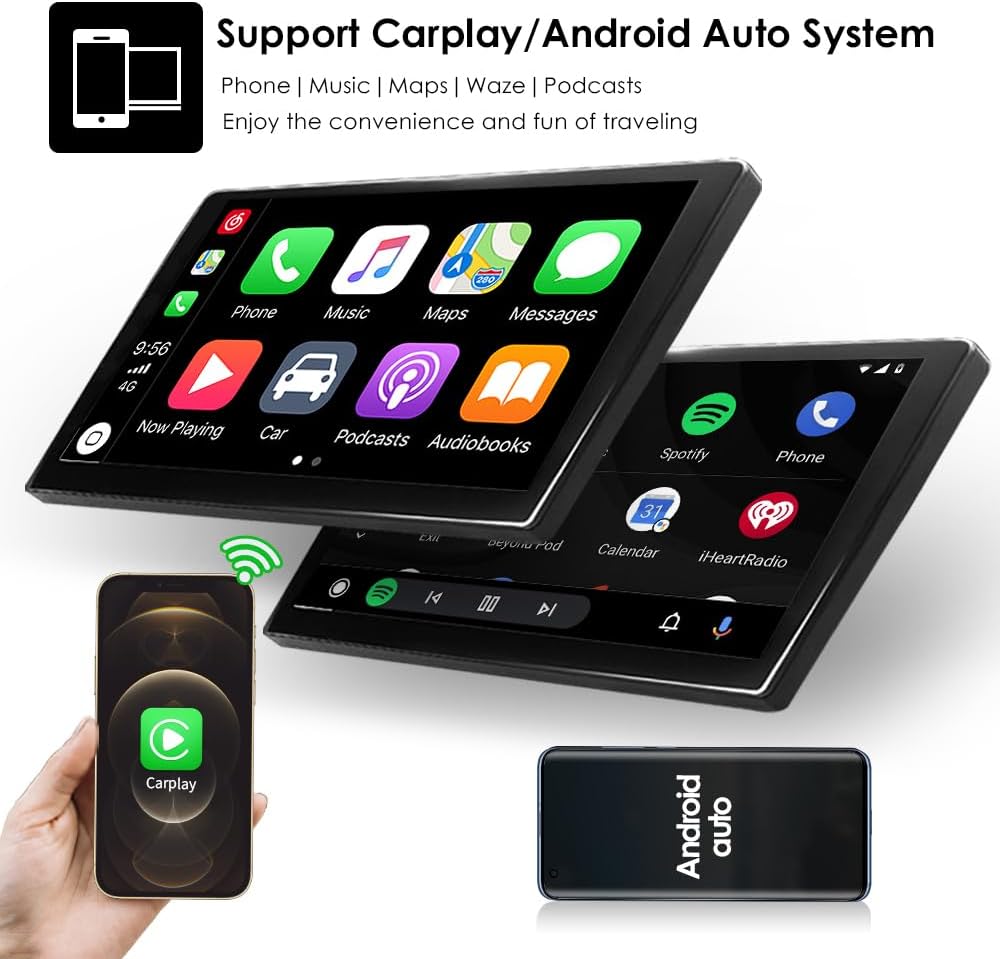 Autorradio Ossuret para Renault Clio 4 (2012-2019), pantalla táctil Android 13 de 10.1 pulgadas, 2+64 GB, navegación GPS con Carplay, Android Auto, WiFi, SWC, Bluetooth y USB