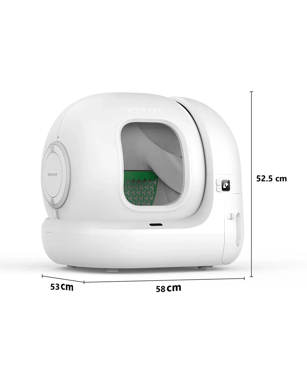 Caja de arena autolimpiable Pura Max 2, 76 L, control por aplicación, XSecure, capacidad de carga de 8 kg, 58 x 53 x 52,5 cm