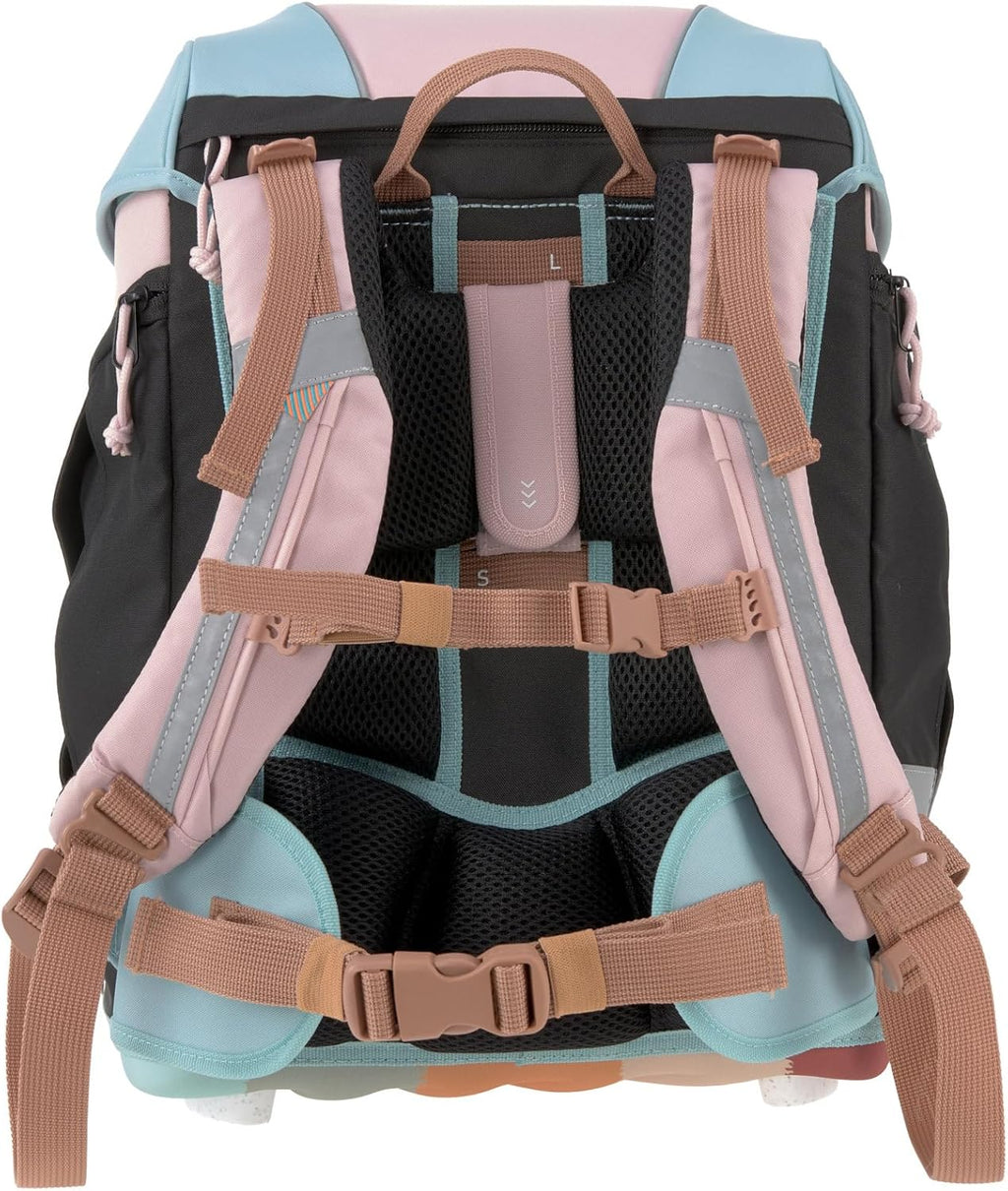 LÄSSIG Set de mochila escolar de 7 piezas para niños/School Set Boxy Unique Negro
