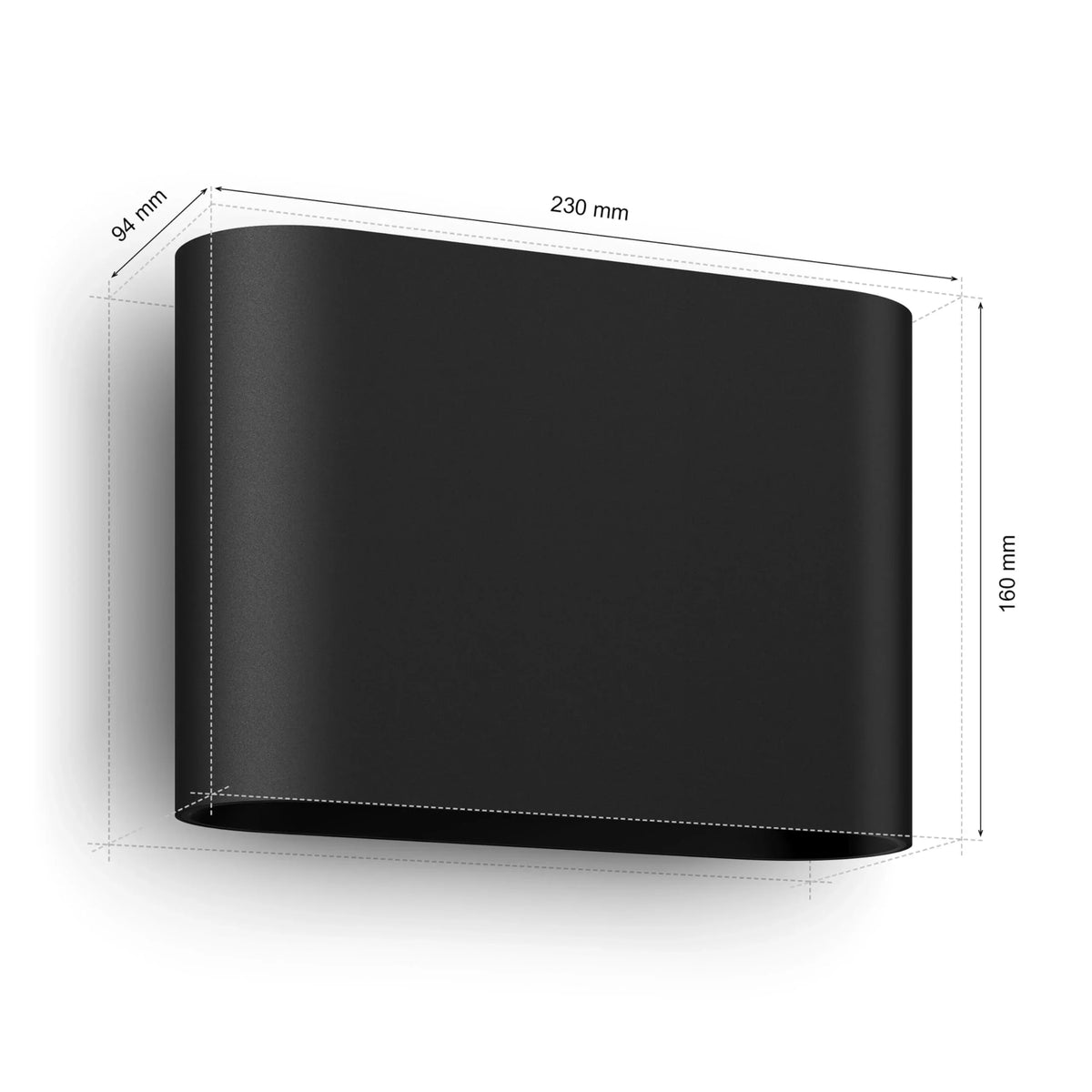 Aplique LED Dymera 10 W 1500 lm IP44 negro con cambio de color y control por voz para interiores y exteriores