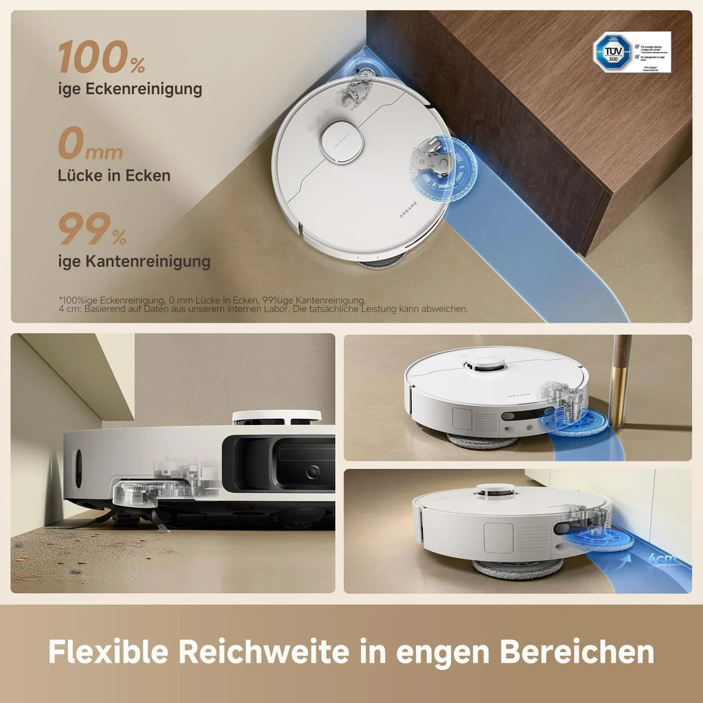 Robot aspirador con función de fregado RLL53SE, 25 000 Pa, 231 min de autonomía, elevación de mopa de 10,5 mm, autolimpieza de mopa, control por app