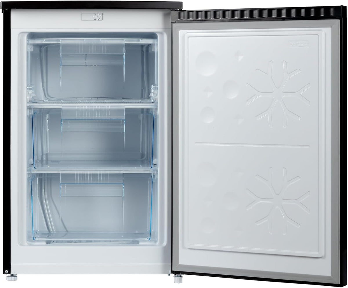 Congélateur vertical CHIQ de 85 L, mini congélateur à porte simple, porte réversible, thermostat réglable, petit congélateur pour la cave, la maison, la résidence étudiante, l'appartement ou le bureau