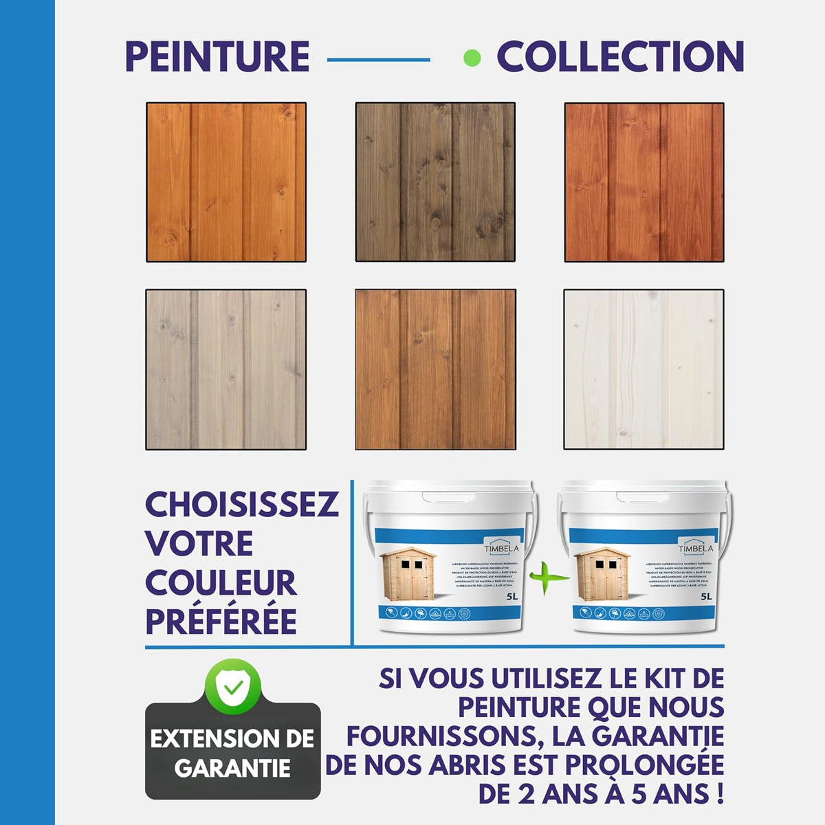 Cobertizo para herramientas de madera natural - Almacenamiento exterior sin ventanas A194x123x223 cm/2,1 m² Caseta de madera natural - Taller de almacenamiento de herramientas - TIMBELA M348